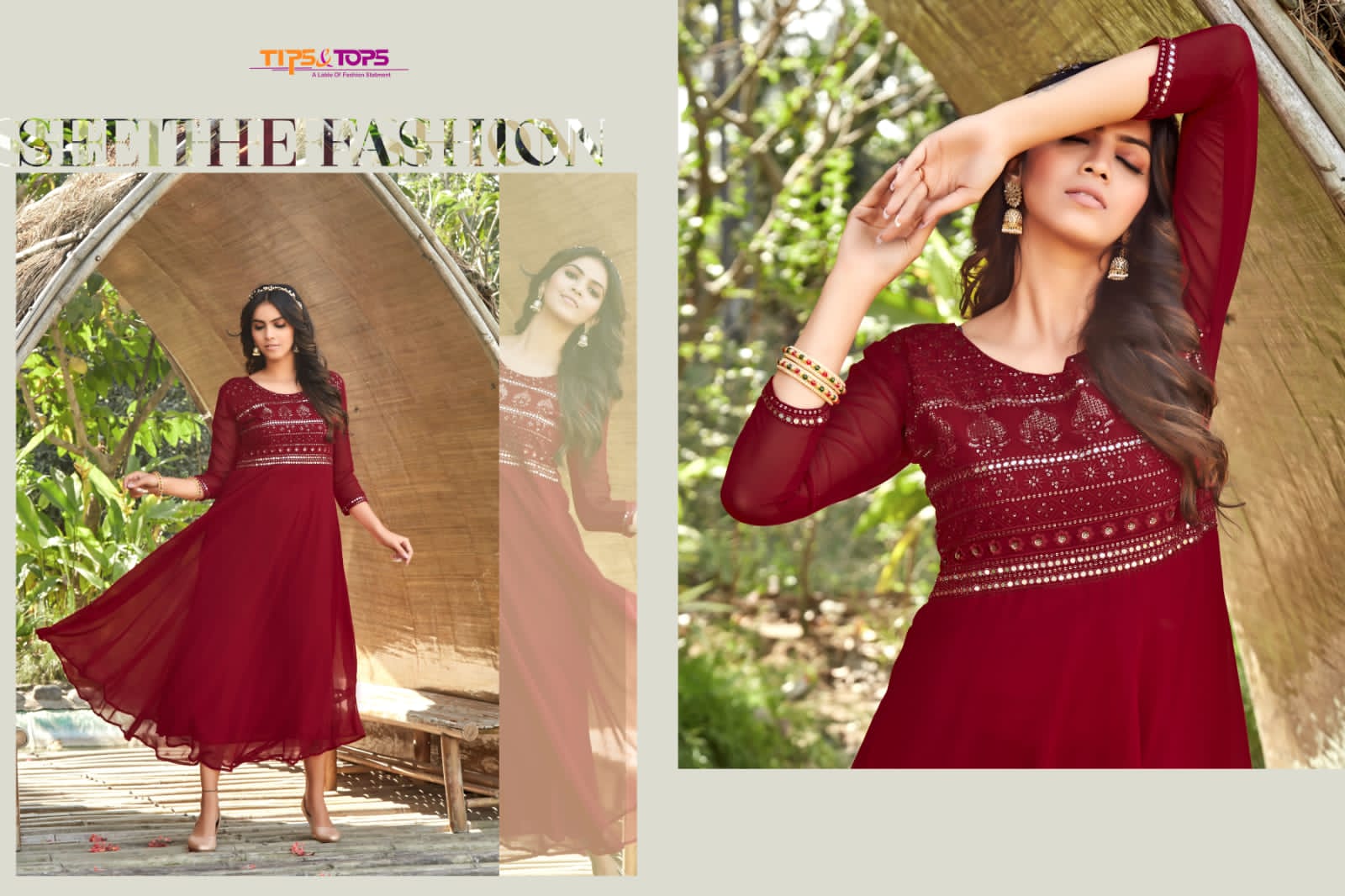 CINDRELLA Fancy Georgette Gowns