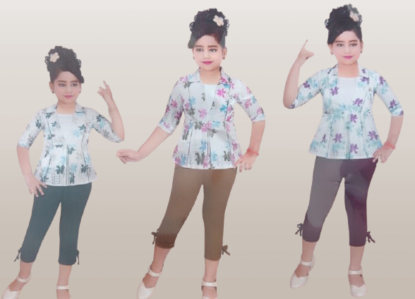 MCROWN FASHION Girls Casual Top Pant