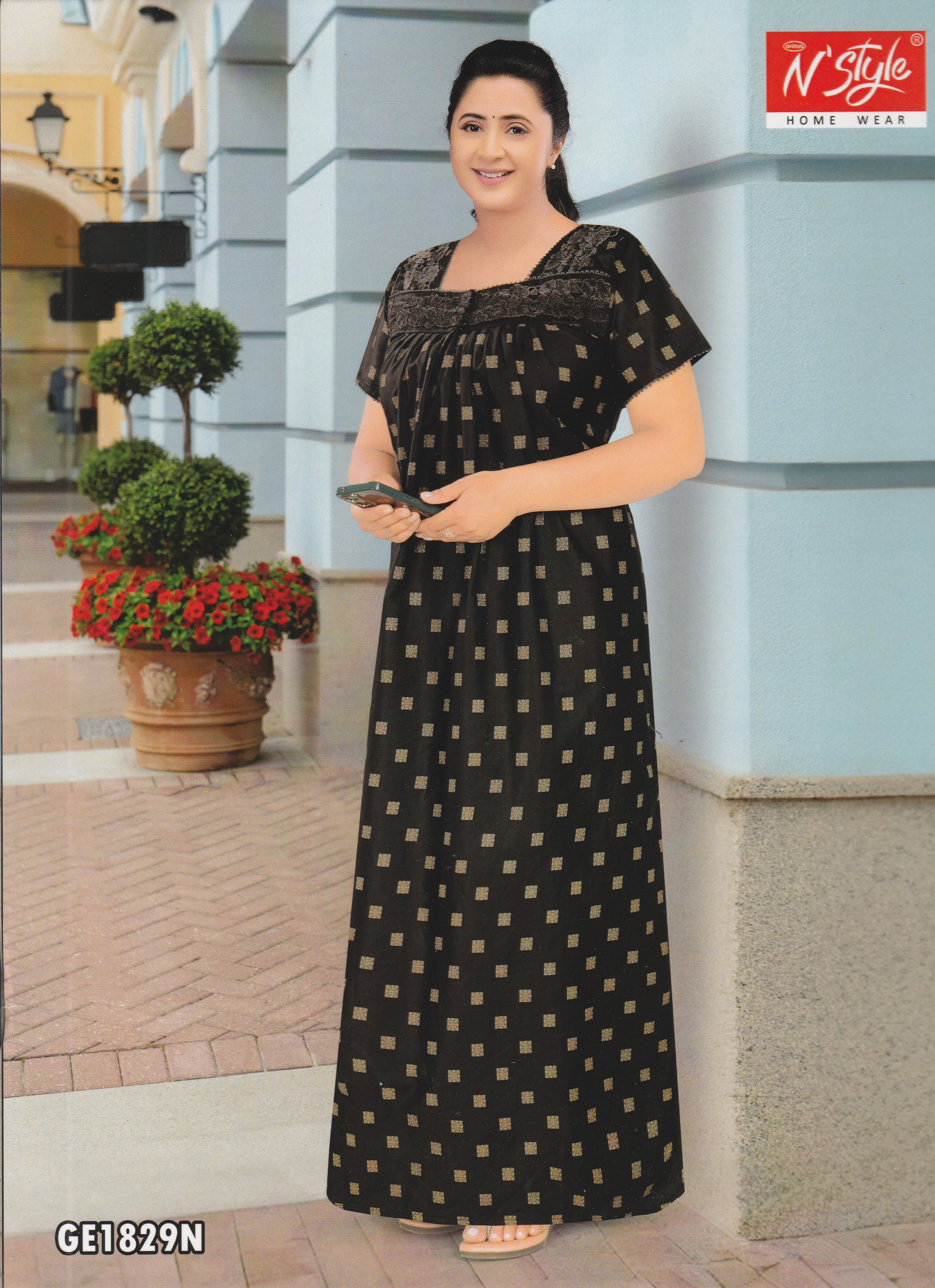 N Style Pure Cotton Nighty
