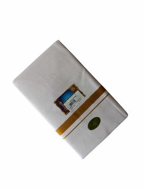 FINE TEX GOLD WHT Double Dhoties
