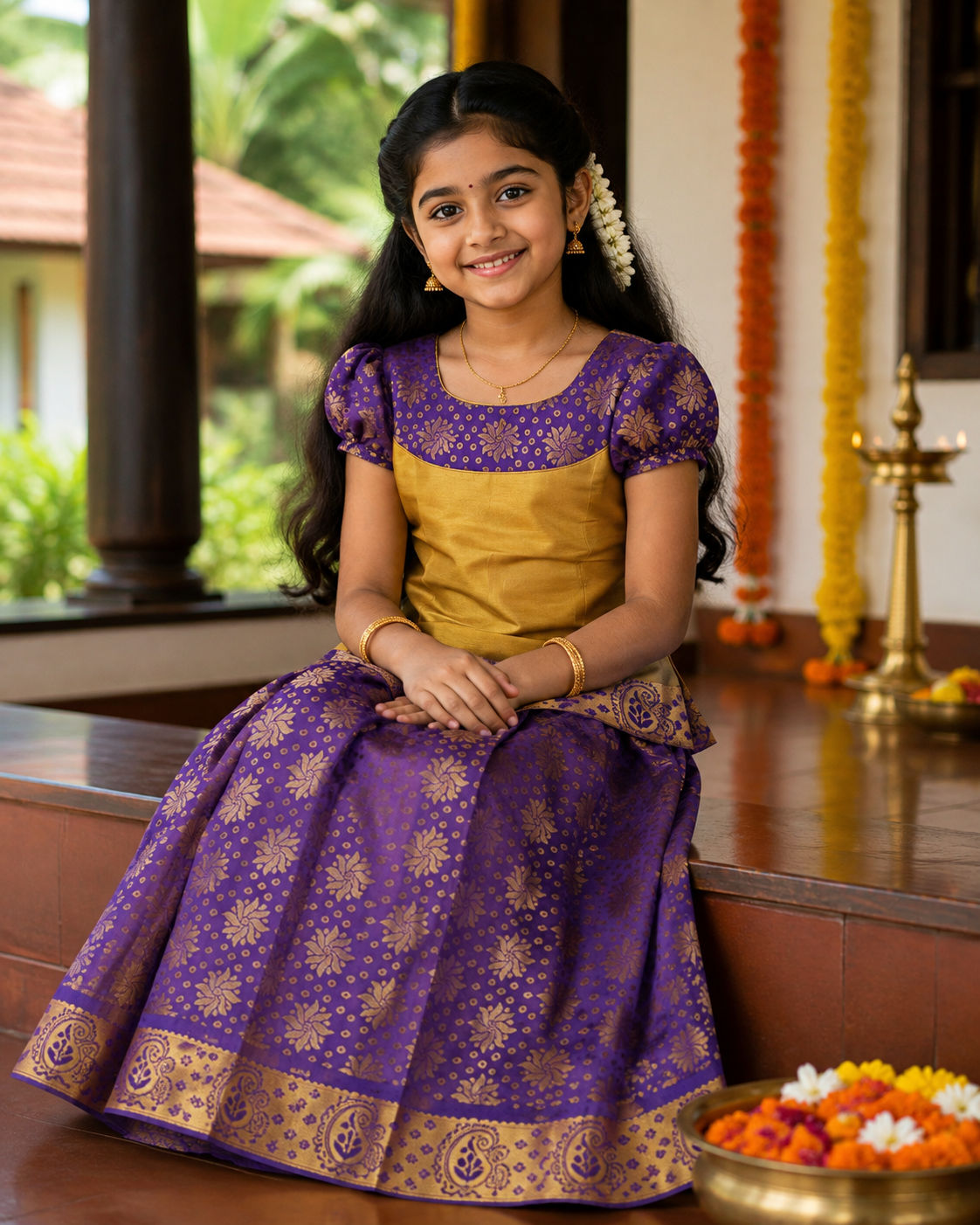 Blouse and Pattu Pavada
