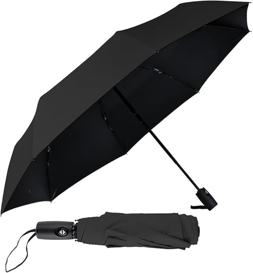 Popy Two Fold Automatic Umbrella (Black)