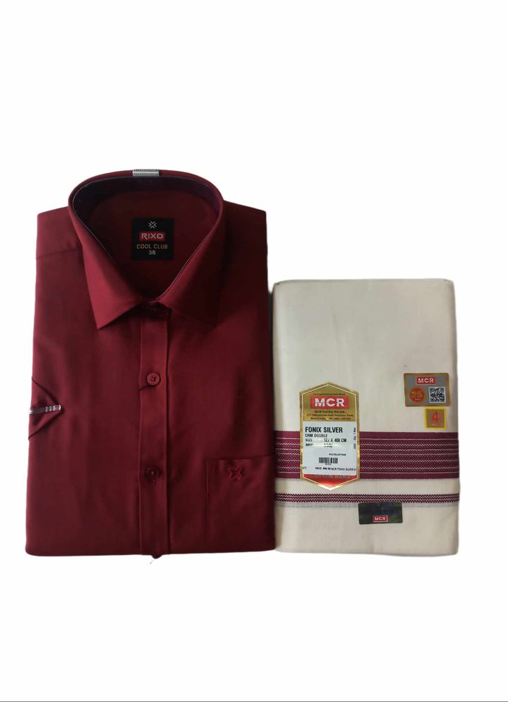 RIXO Cool Club Shirt and MCR Fonix Silver Dhothi Set