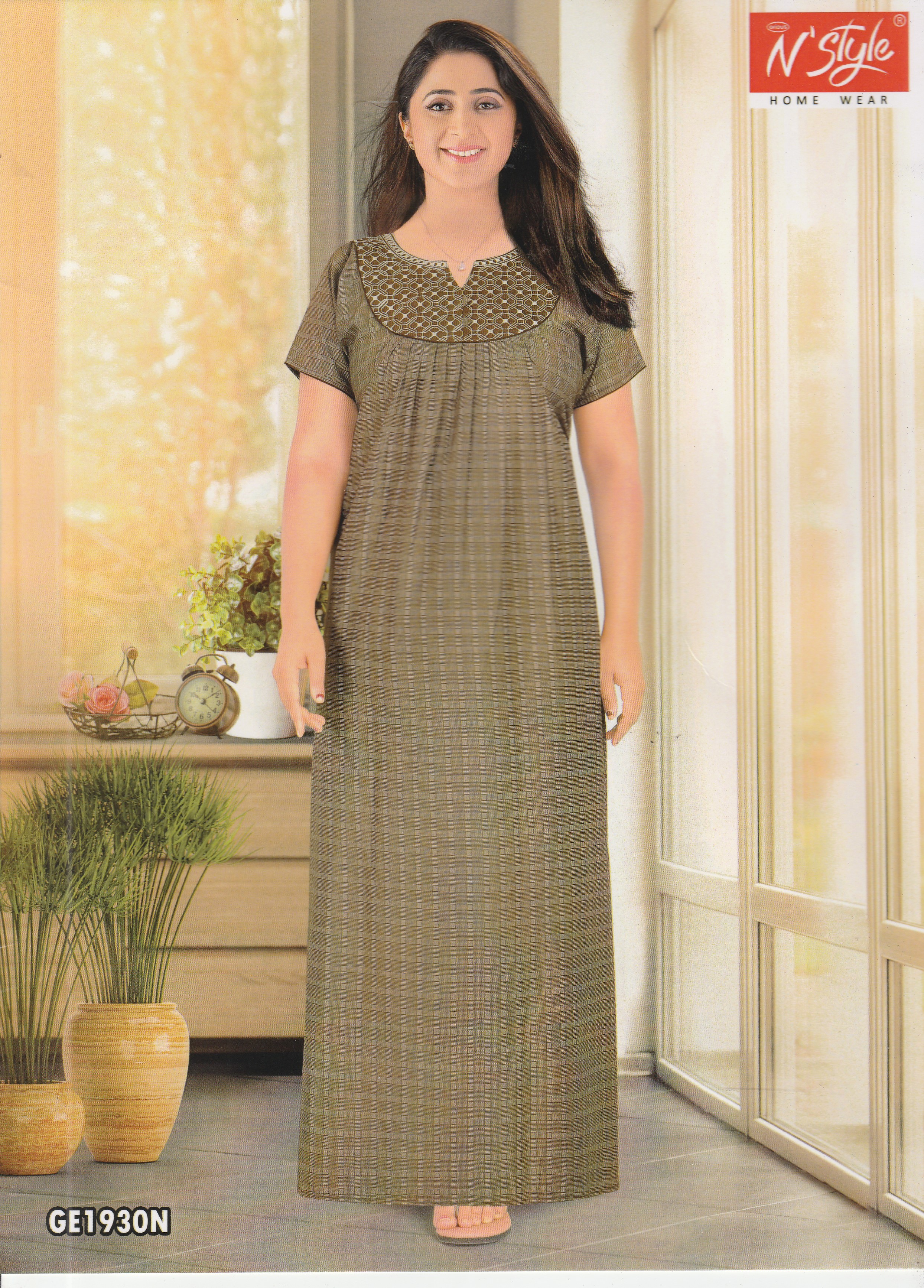 N Style Pure Cotton Nighty
