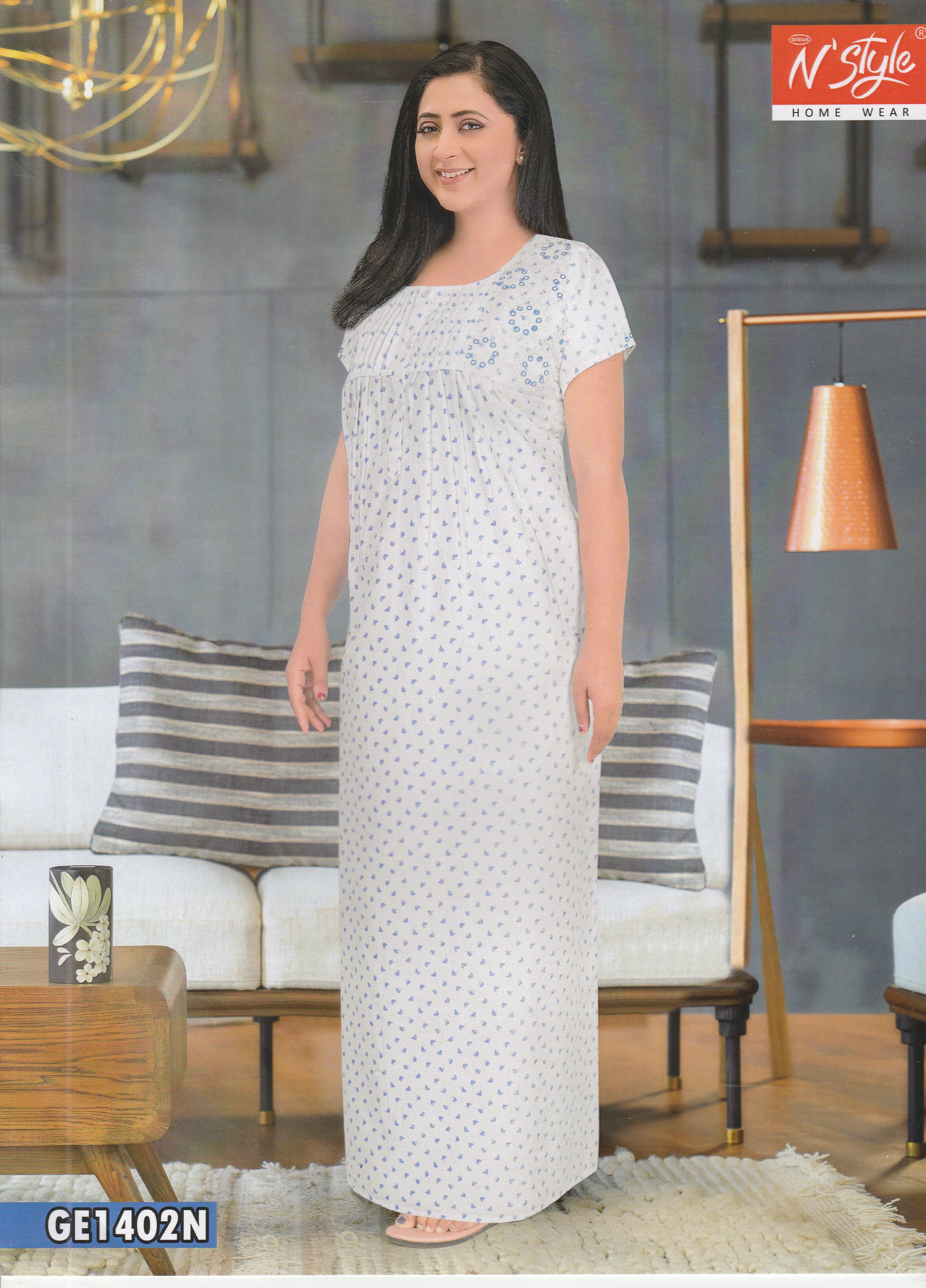 N Style Pure Cotton Nighty