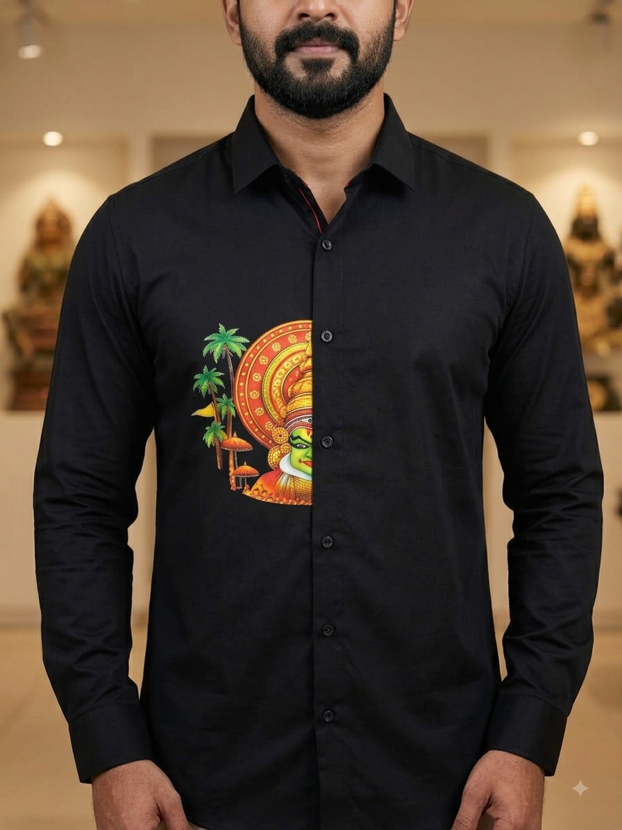 Men Kathakali printed shirt
